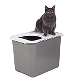 Petmate Enclosed Cat Litter Boxes - Top Entry Cat Litter Box Enclosure with Filter Lid, Made in USA