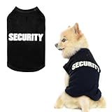 BINGPET Security Dog Shirts,Soft Cotton Puppy Tshirt,Breathable Lightweight Dog Costumes Tank Top Vest,Machine Washable Stretchy Clothes for Small Medium Large Dogs Boy Girl