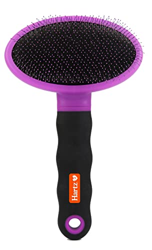 Hartz Groomer's Best Deshedding Slicker Dog Brush, Black/Violet, Dogs