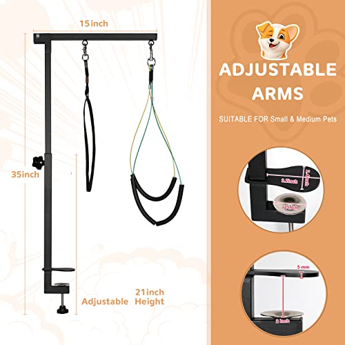Breeze Touch Dog Grooming Arm, Pet Grooming Table Arm 35" Adjustable with Clamp Grooming Loop Noose, Dog Grooming Stand for Small Medium Dogs at Home,2023 Upgrade Design Breeze Touch Dog Grooming Arm, Pet Grooming Table Arm 35" Adjustable with Clamp Grooming Loop Noose, Dog Grooming Stand for Small Medium Dogs at Home,2023 Upgrade Design
