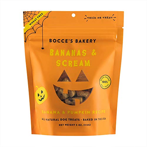 Bocce's Bakery All-Natural, Seasonal, Halloween Dog Treats, Wheat-Free, Limited-Ingredient Biscuits Made in The USA, 5 oz, Orange Bocce's Bakery All-Natural, Seasonal, Halloween Dog Treats, Wheat-Free, Limited-Ingredient Biscuits Made in The USA, 5 oz, Orange