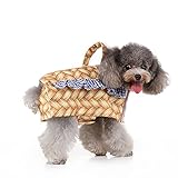 Basket Halloween Dog Cosplay Costume Dog Halloween Costume Pet Basket Costume, Pet Winter Apparel Cat Clothes for Puppy Small Medium Dogs Halloween Party