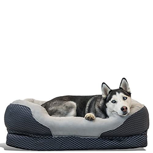 BarksBar Snuggly Sleeper Large Gray Diamond...