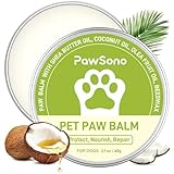 Pawsono Lick-Safe Dog Paw & Nose Balm with Coconut Oil | All-Natural Paw Moisturizer & Cream for Dry, Cracked Pads & Snouts| Cat Wax & Soother, Nose Butter for Bulldogs| Horse Hoof Care (60 g /2.1 oz)