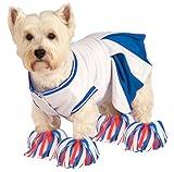 Rubie's Deluxe Cheerleader Pet Costume, White/Blue, Medium